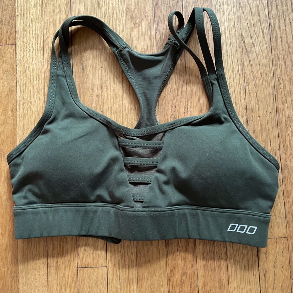 Army green adjustable sports bra lorna jane